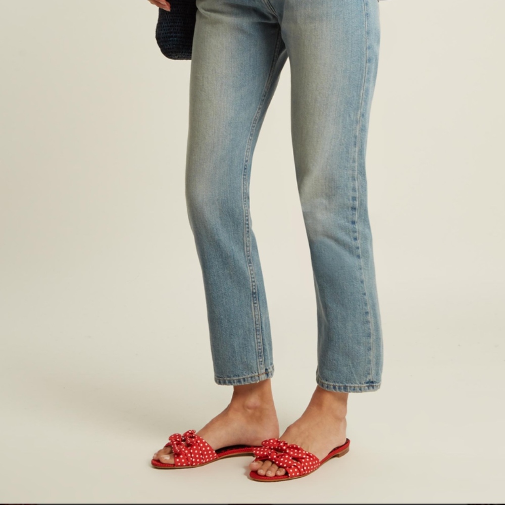 Tabitha Simmons ❤️ Cleo Polka Flat Sandals - Picture 2 of 6